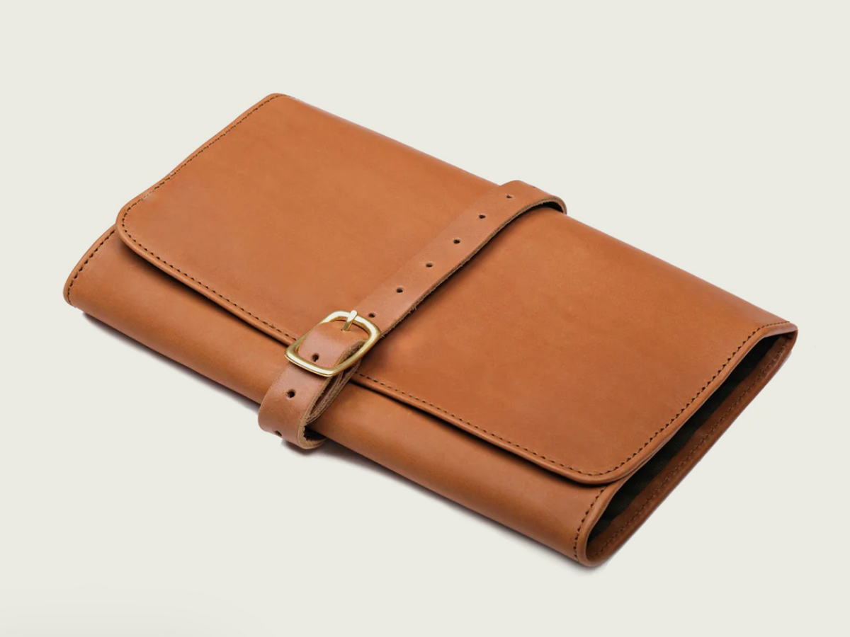 Leather + Toiletries Bag