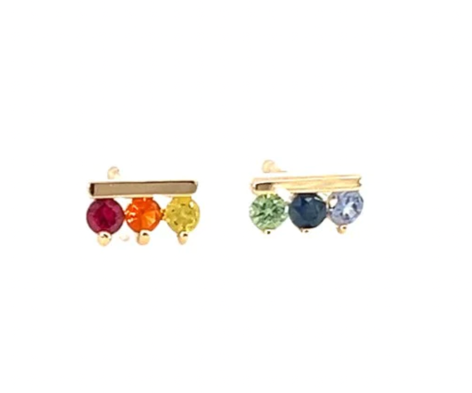 Sideline Earrings + Rainbow