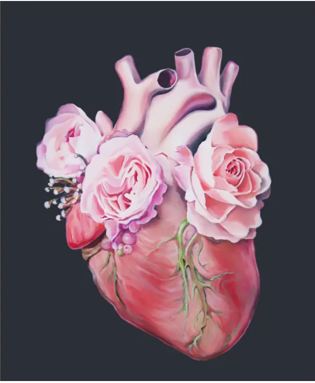 Floral Heart Ii Flower Anatomy + Print