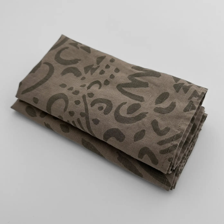 Cloth Napkins + Charcoal