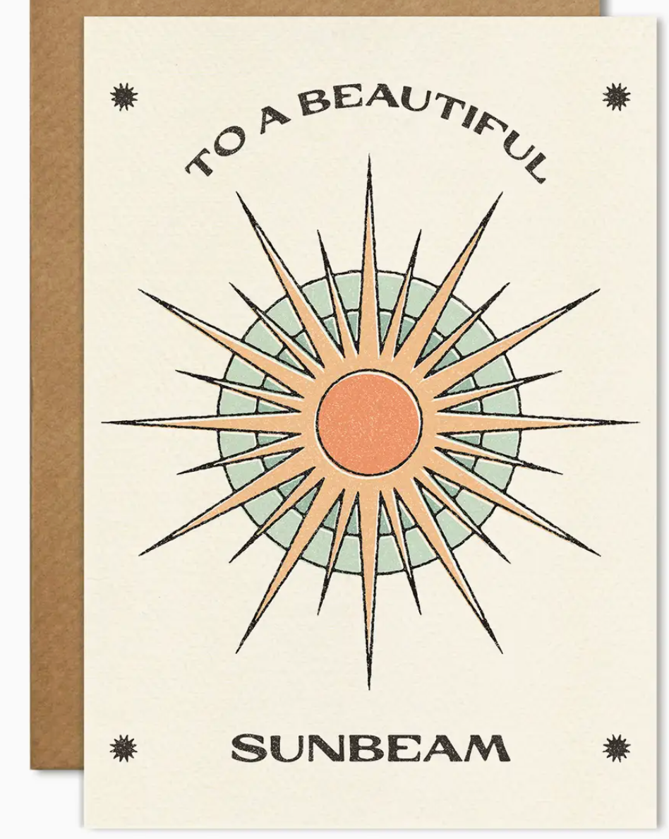 To a Beautiful Sunbeam + Card