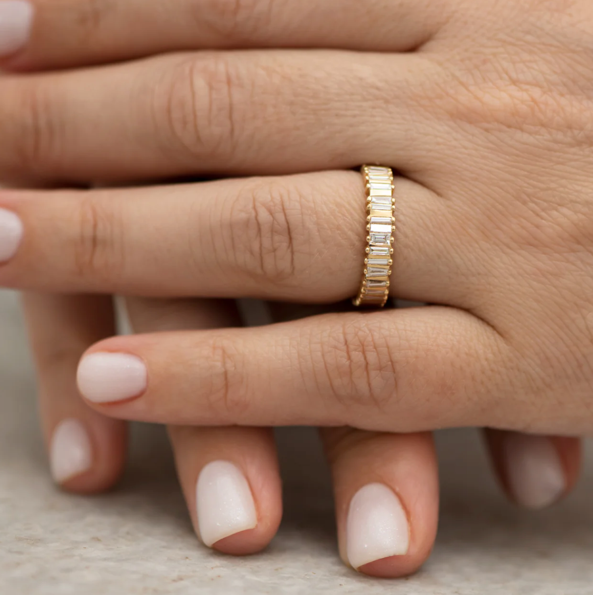Bridge Eternity Band + Baguette and Trapeze Cut Diamonds
