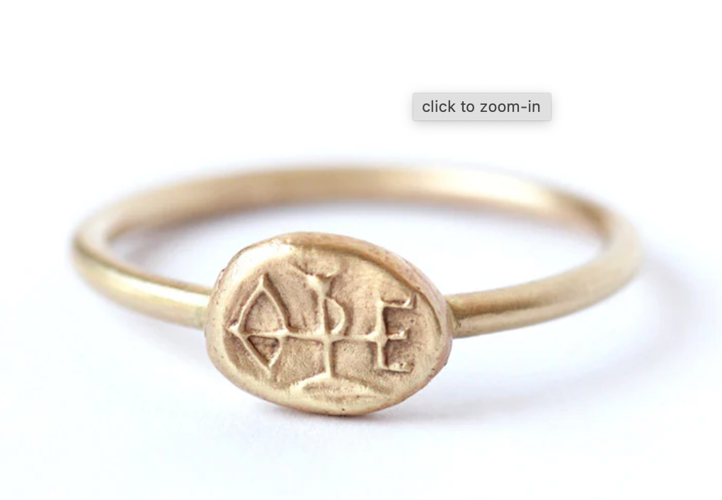 Gold Signet Ring + Sagittarius