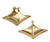 Modern 18K Gold Pointed Wide + Huggie Earrings