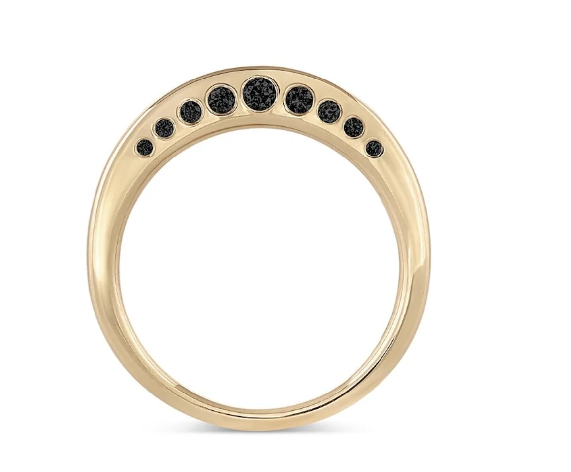 Crescent Black Diamond + Ring