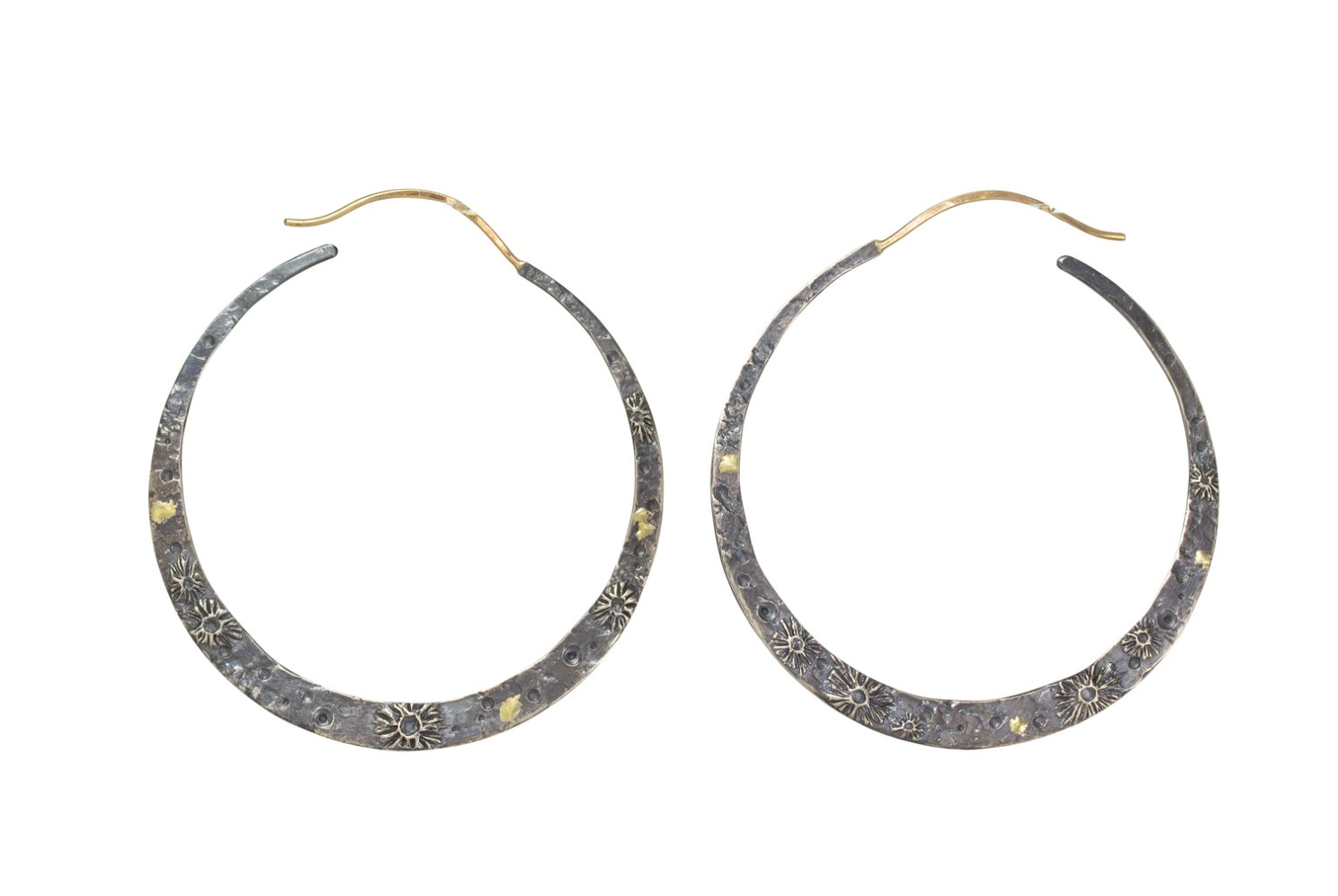 Medium Crescent Moon + Hoops