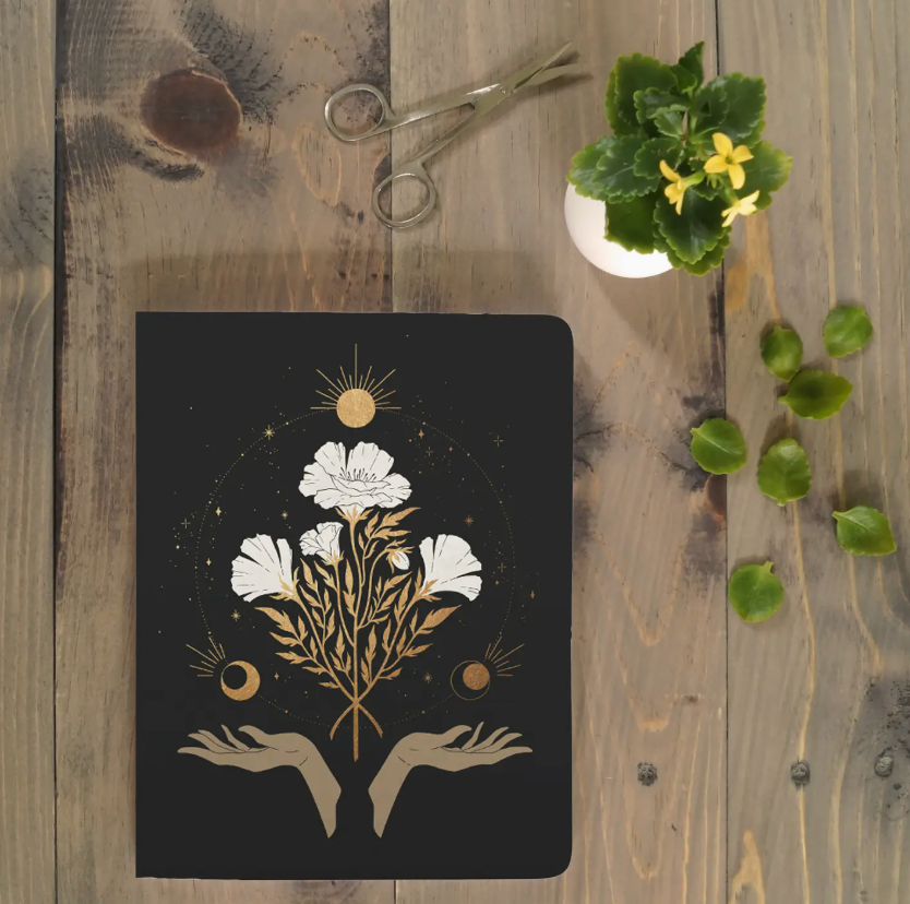 Celestial Flowers + Journal Notebook