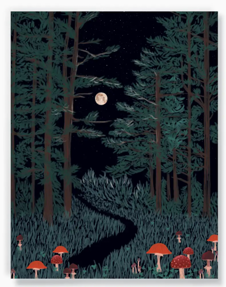 Moonrise Forest + Journal Notebook