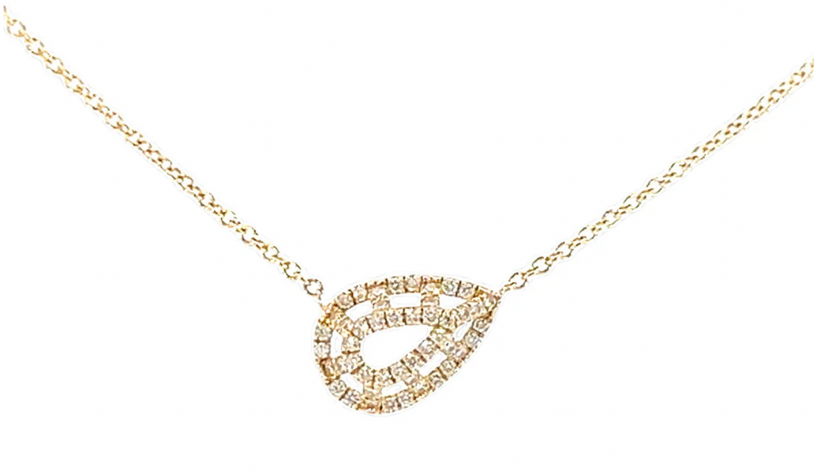 Mesa Pear Shaped Diamond + Necklace