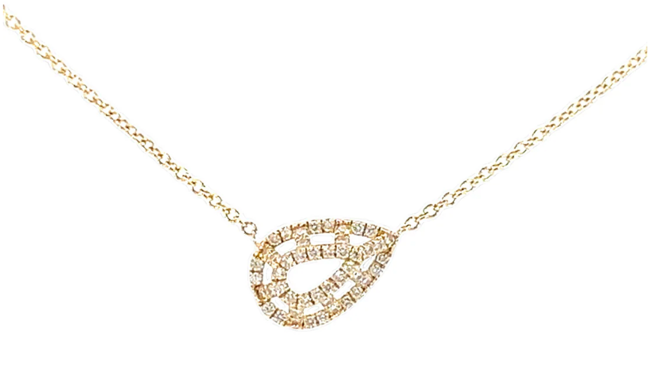 Mesa Pear Shaped Diamond + Necklace