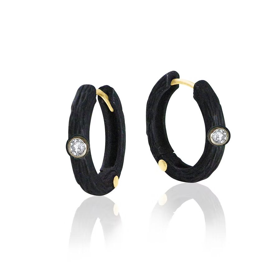 Pebble Small Diamond Hinged + Hoops