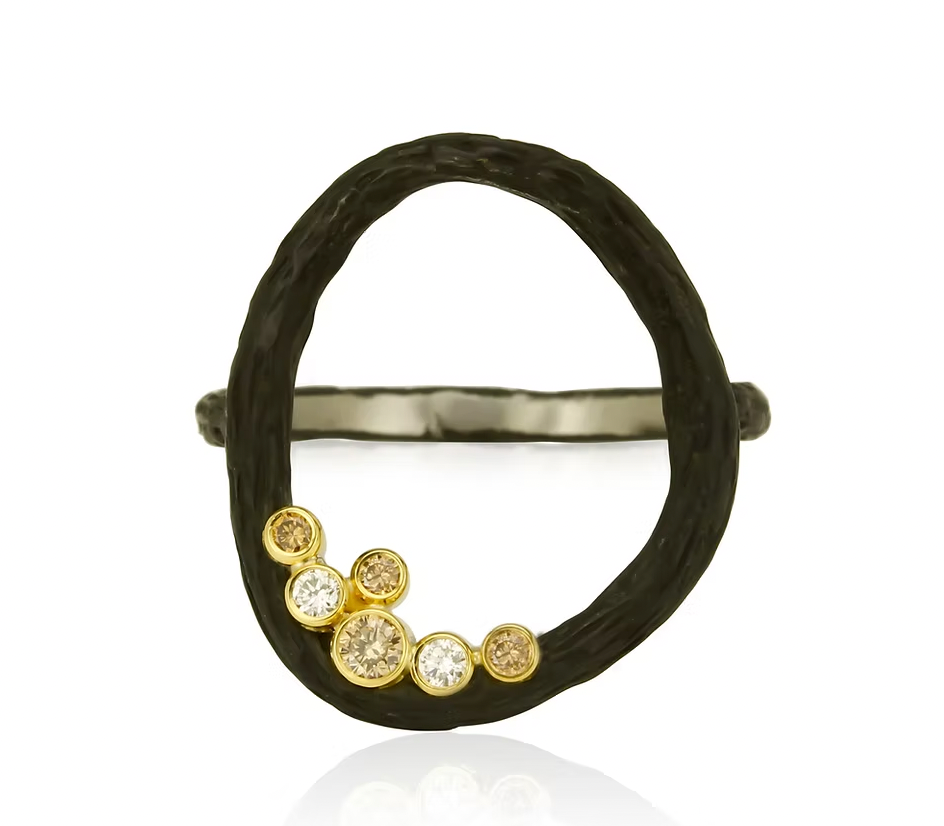 Pebble Diamond Circle + Ring