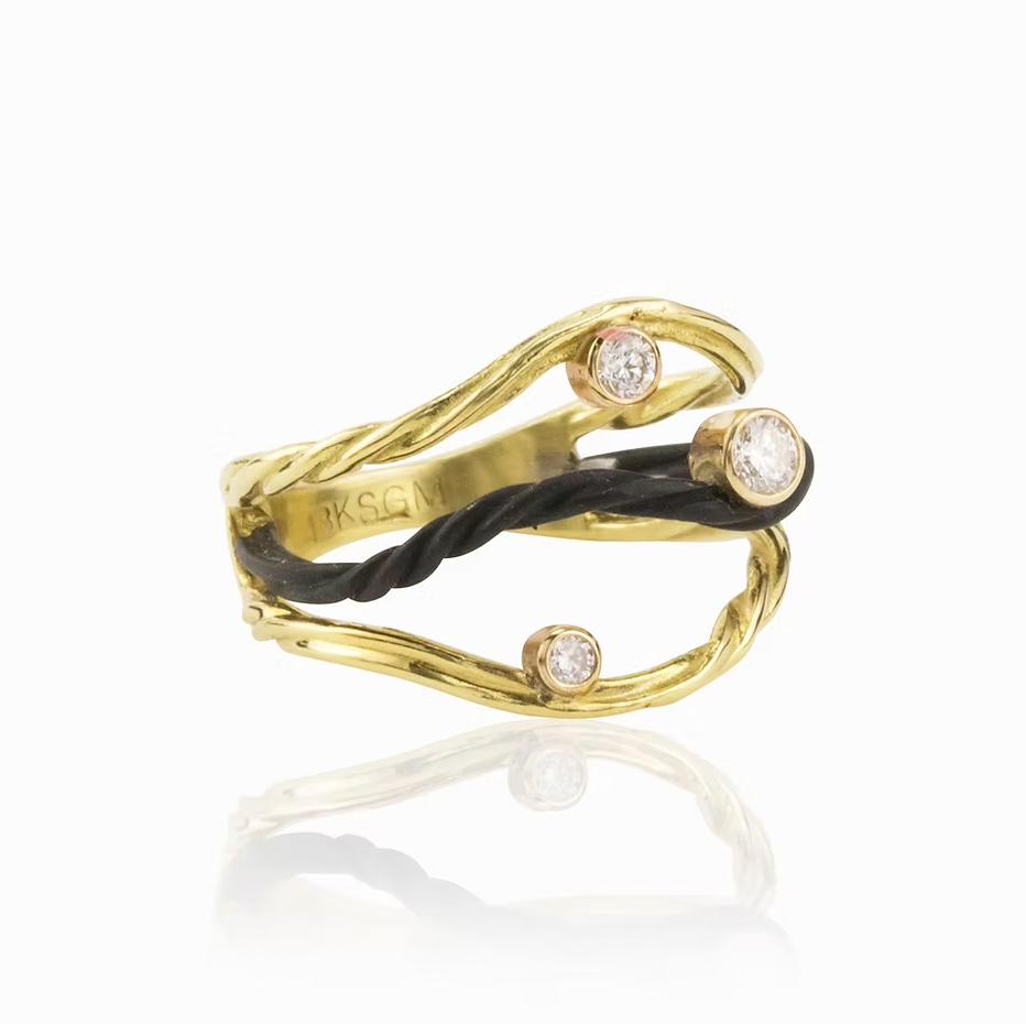 Clover Three Wire Diamond + Ring