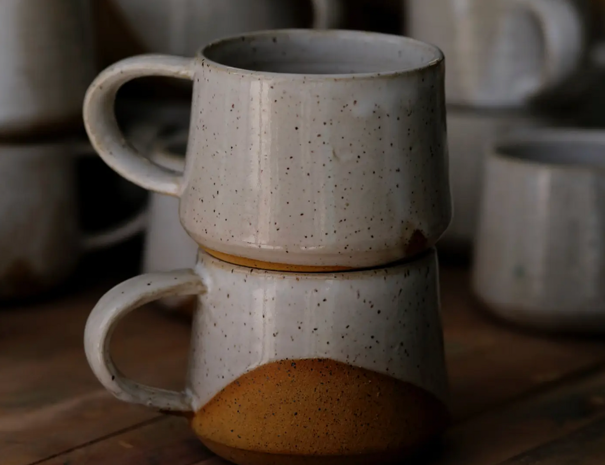 Ceramic Speckled White Mug