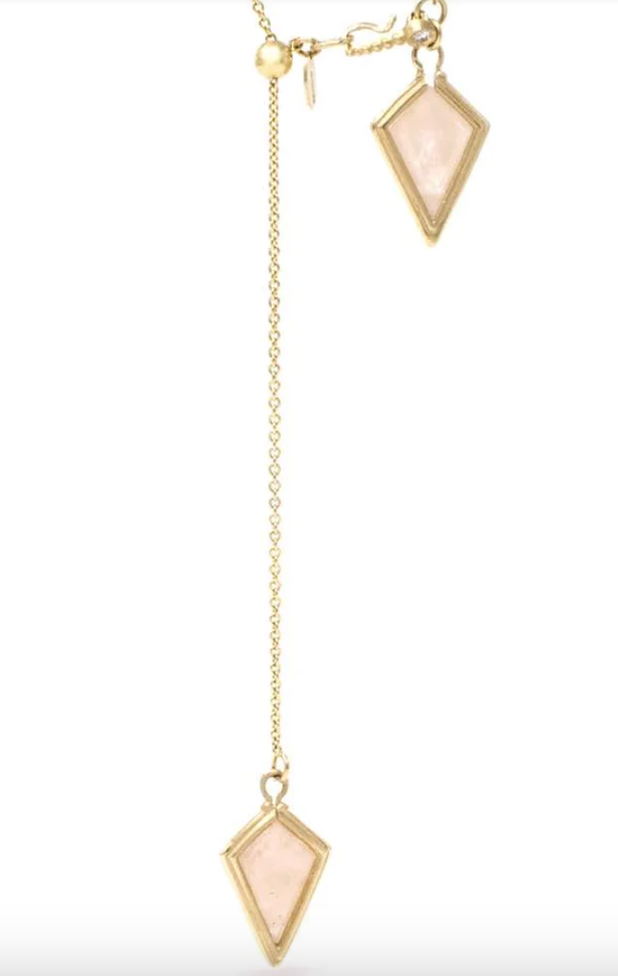 The Perfect Balance Morganite + Lariat Necklace