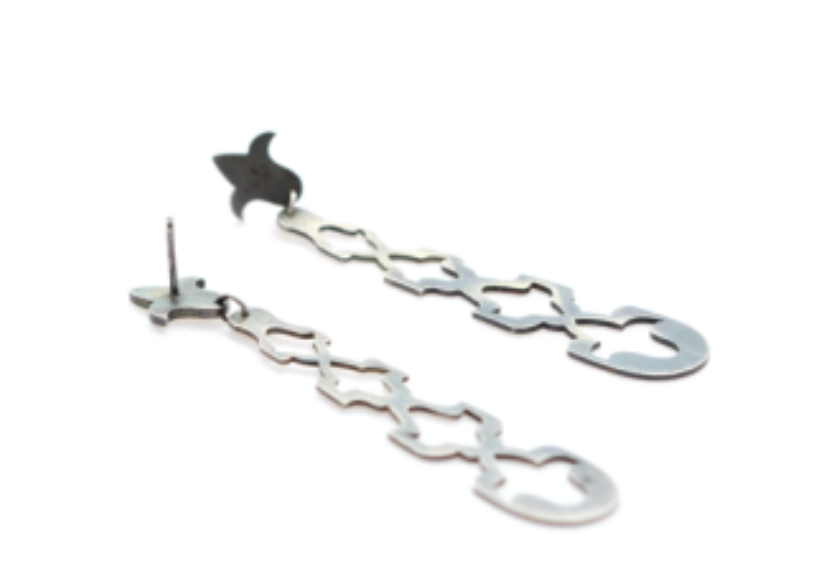 Long Sterling Silver Earrings + Cuttings