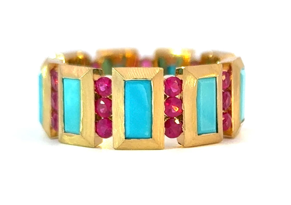 Float Ring - Ruby & Turquoise