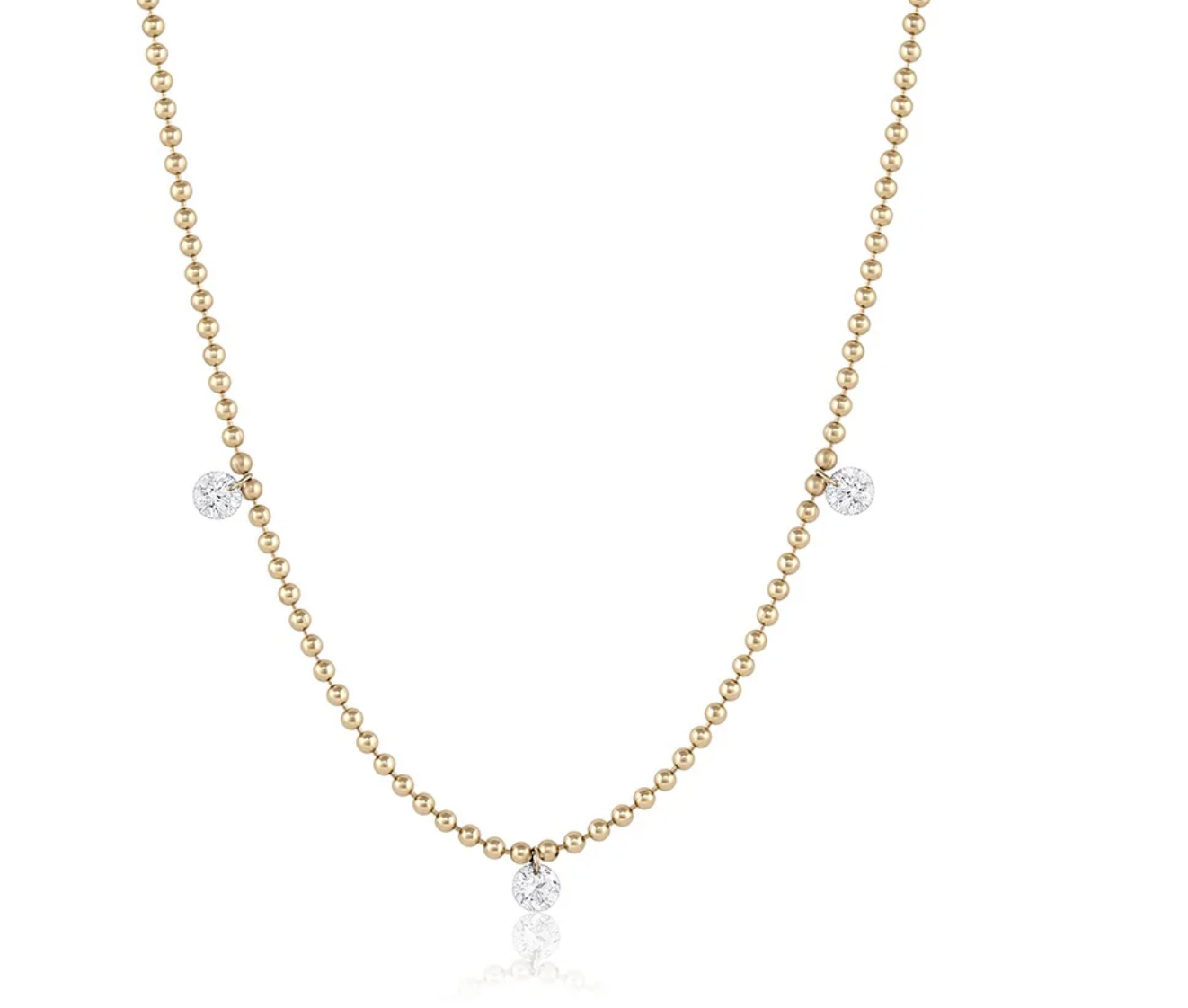 Triple Floating Diamond + Necklace