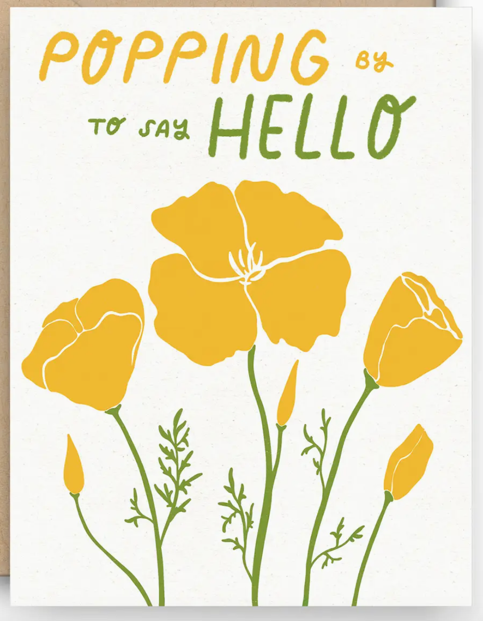 Popping By To Say Hello + Card