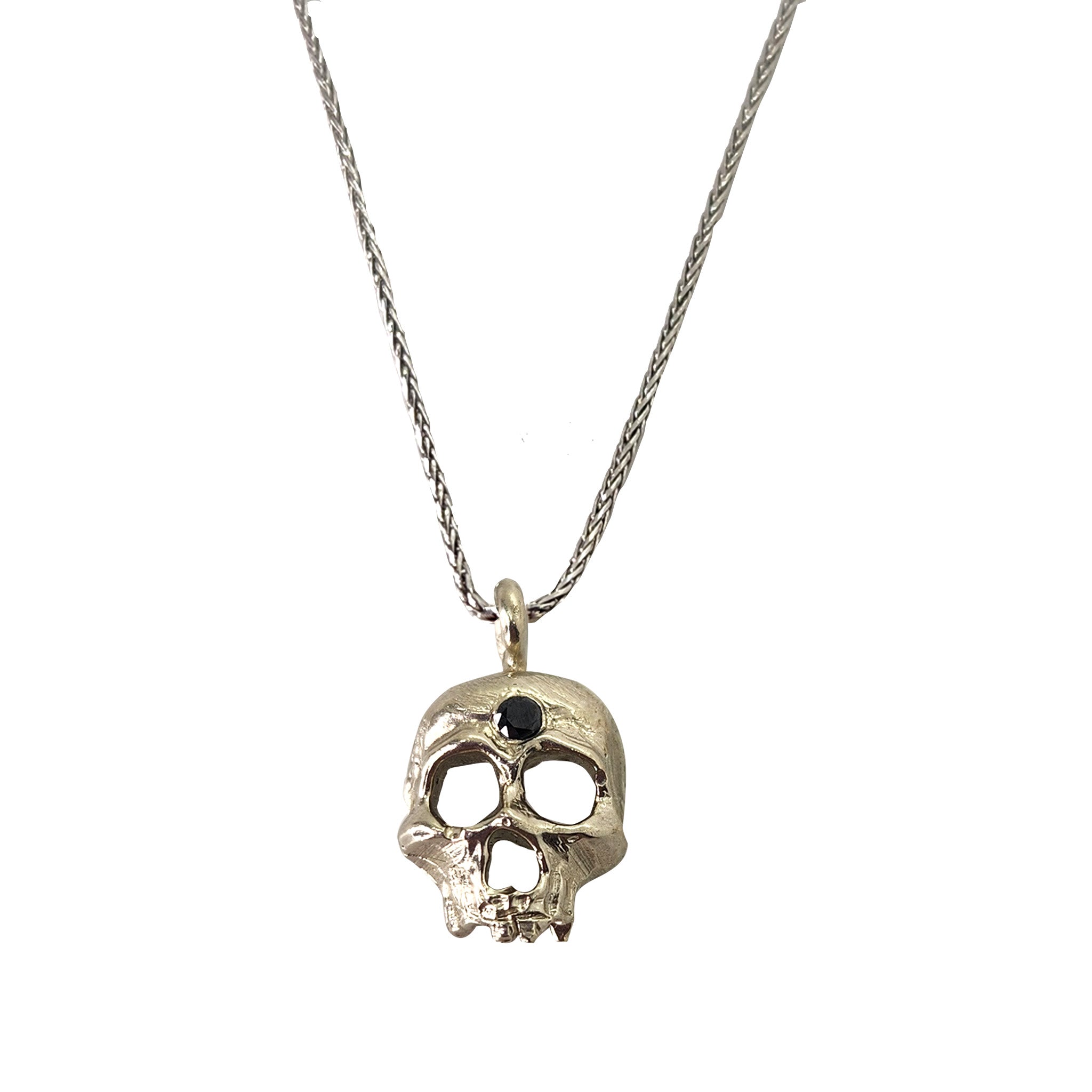 Diamond necklace • skull | Comín - creative jewelery