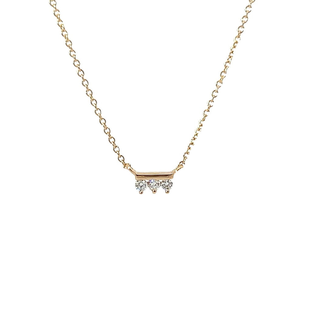 Sideline Necklace Round Diamonds