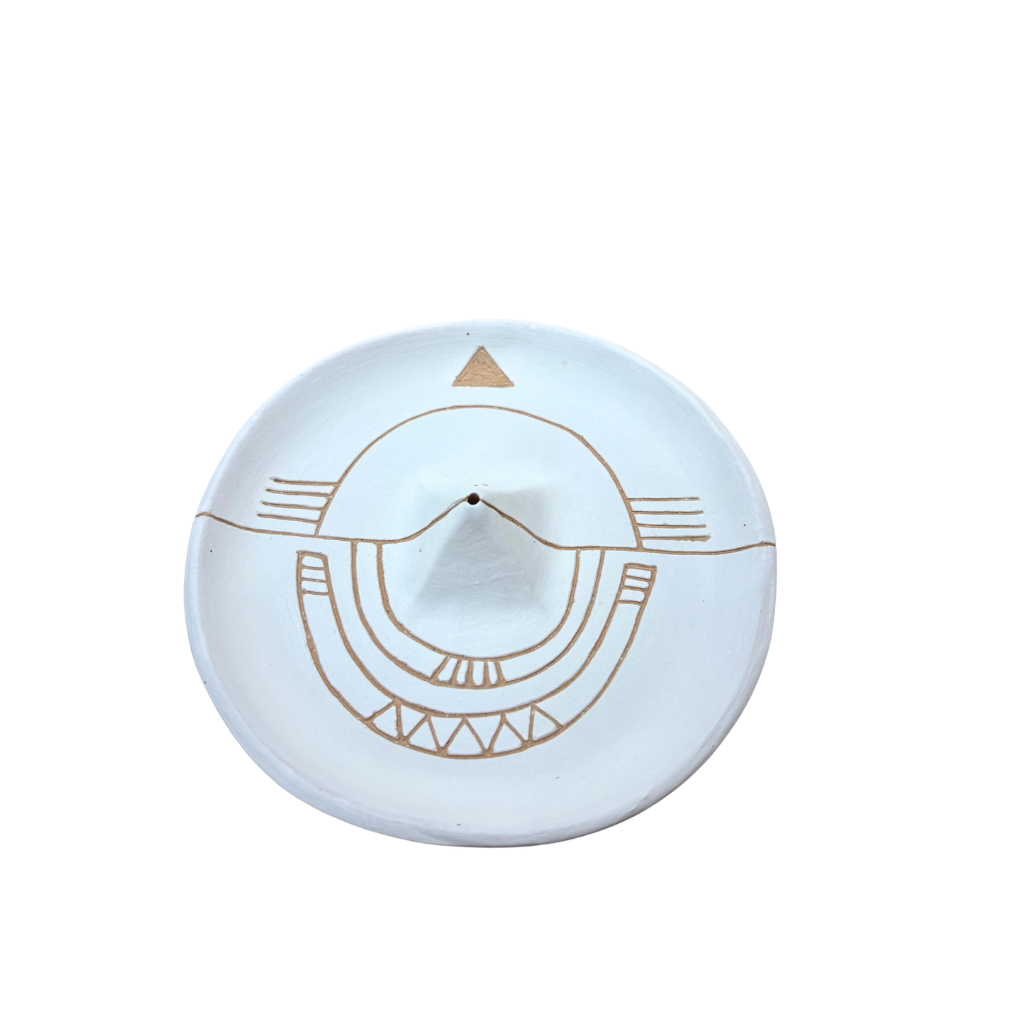 sgraffito incense + dish