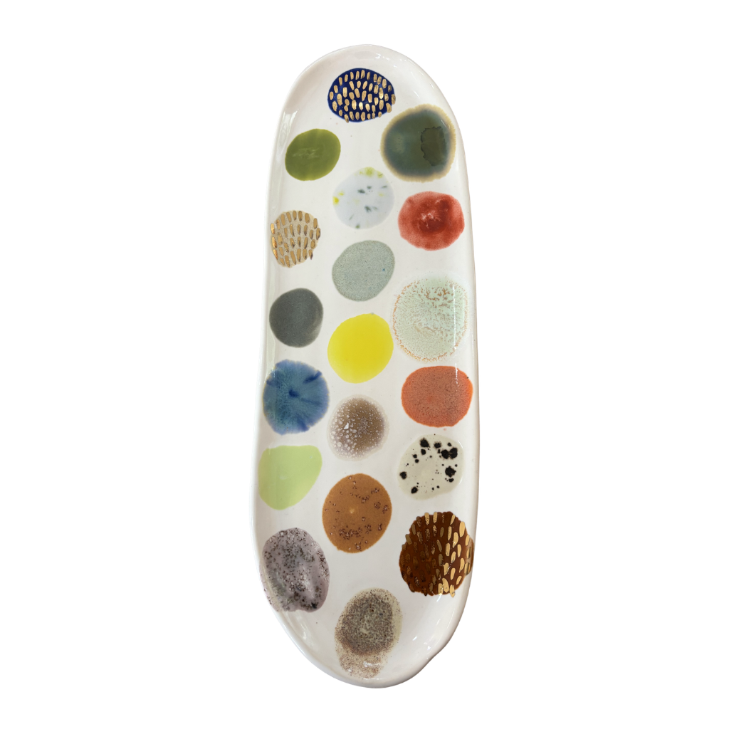 Polka Dot Snack + Tray
