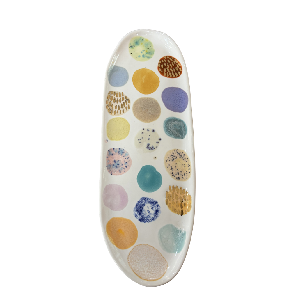Polka Dot Snack + Tray