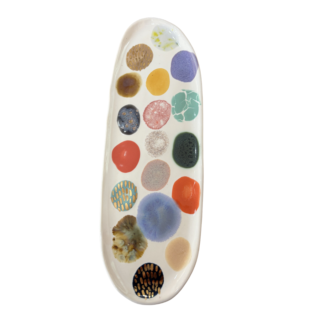 Polka Dot Snack + Tray