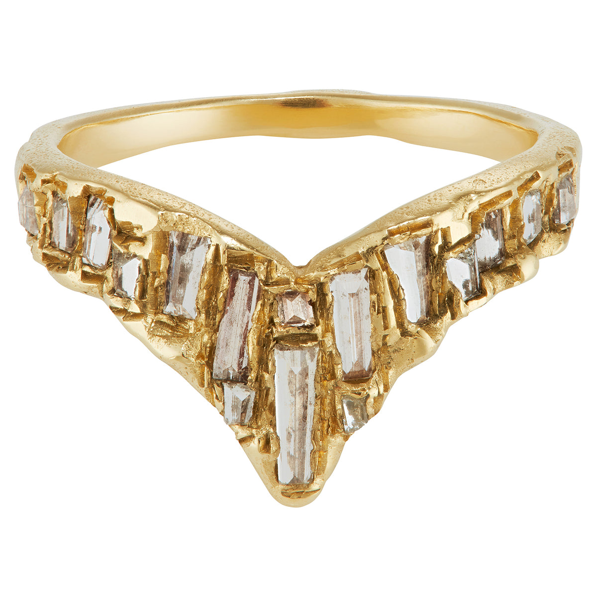 Diamond Scatter + V-Shape Ring