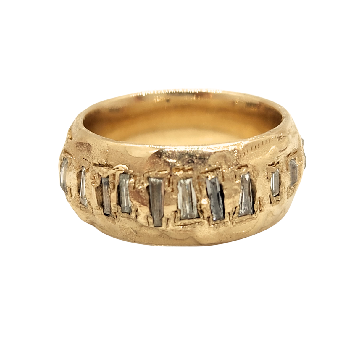 White Diamond + Scatter Baguette Ring