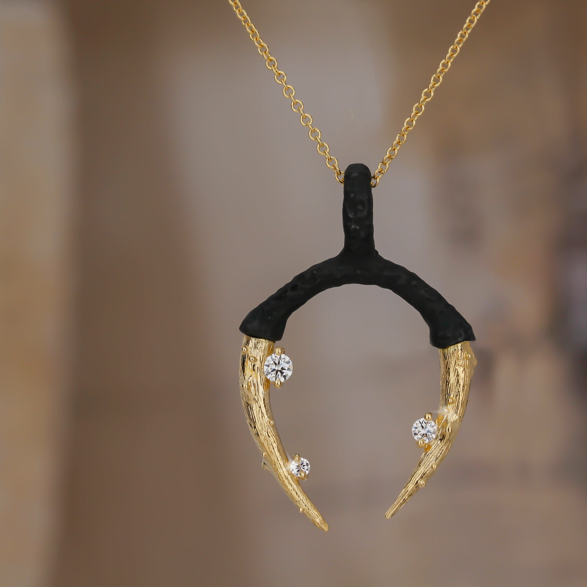 Radiolarian Diamond Double Talon + Pendant