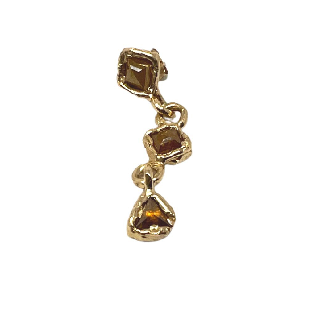 Mixed Cut Autumnal + Organic Diamond Earrings