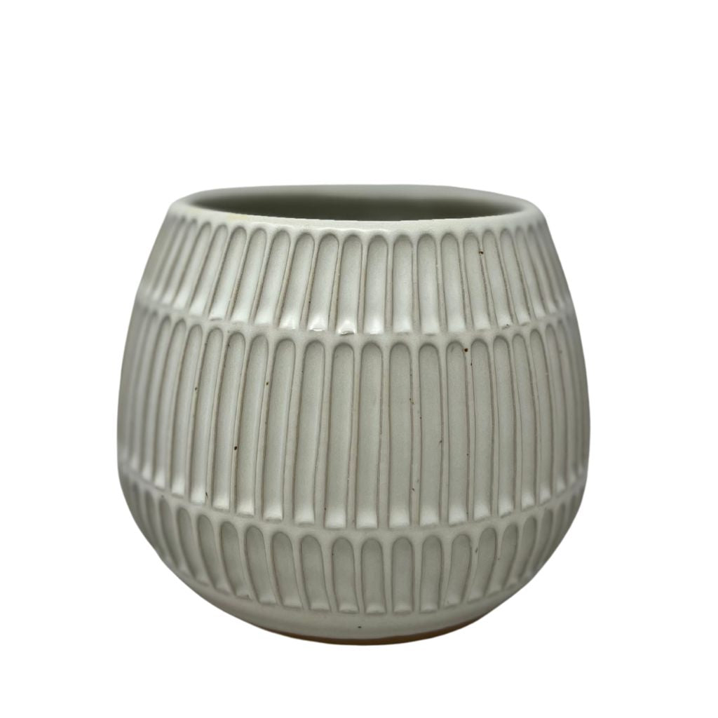 Small White-Speckled Column Planter