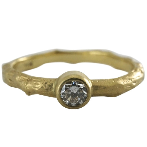 Vine Solitaire Ring