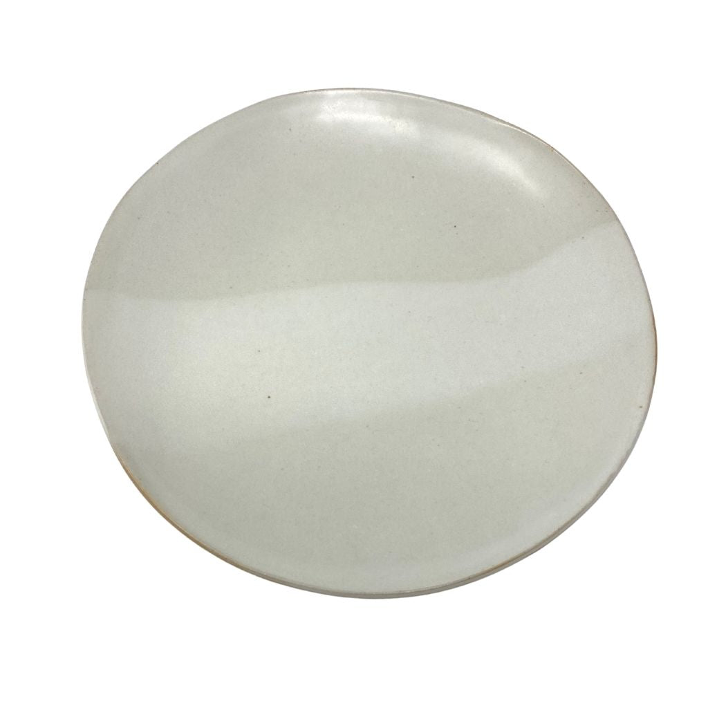 Eggshell Dinner Plate + White