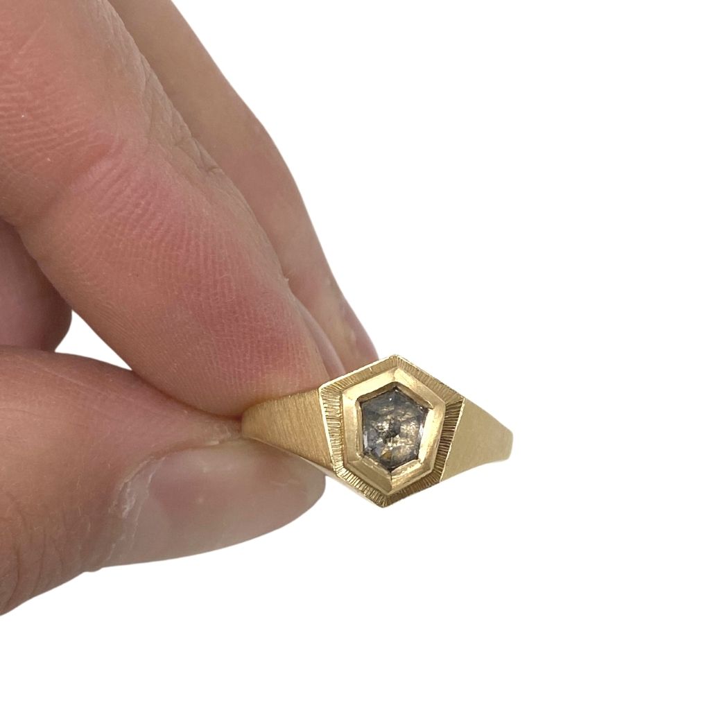 Kira Salt + Pepper Diamond Ring