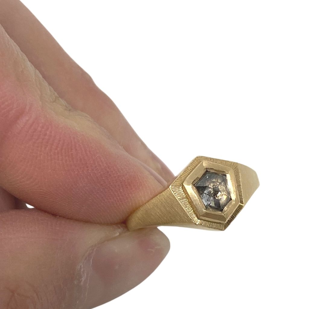 Kira Salt + Pepper Diamond Ring