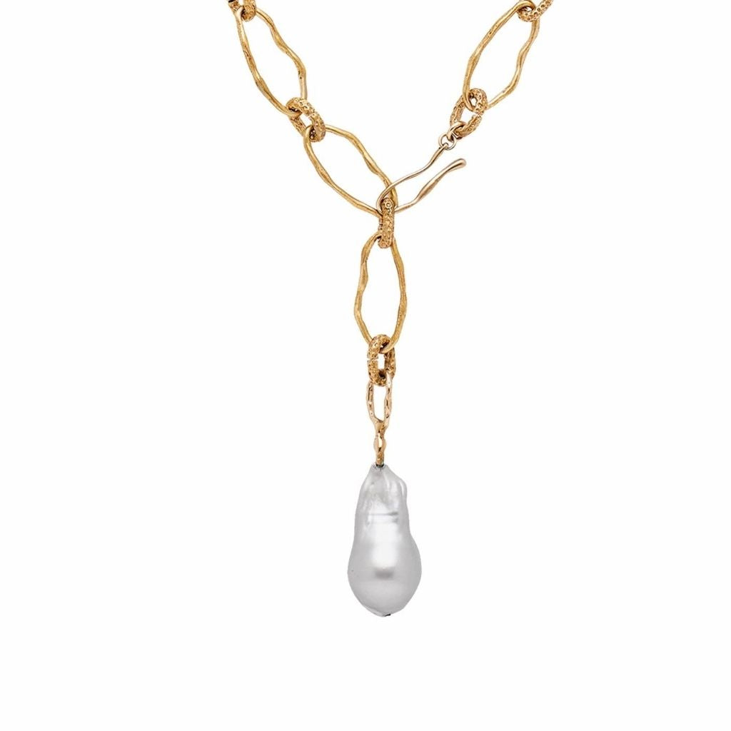 Perla Bronze Baroque Pearl Necklace