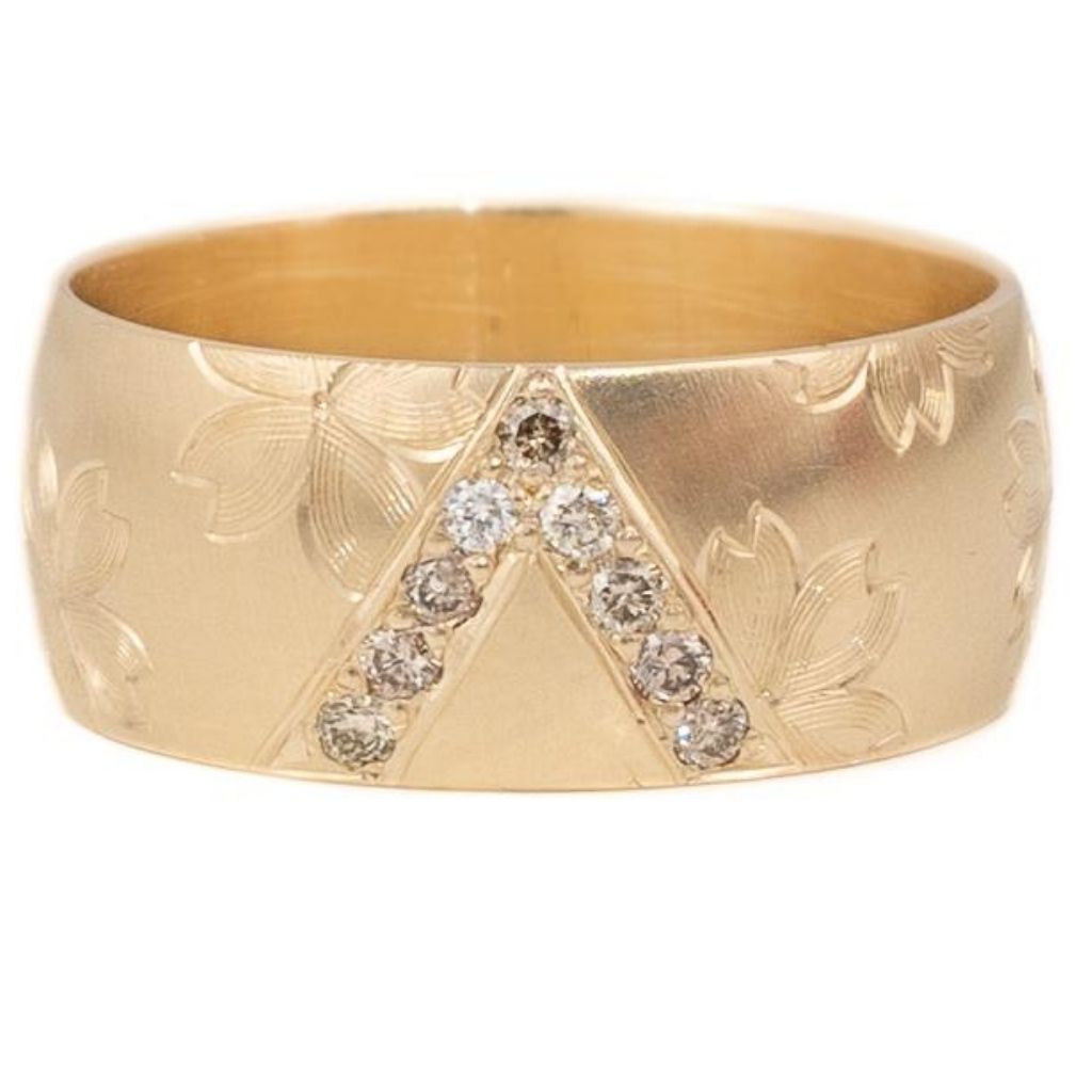 Sakura Ring + Champagne Diamonds