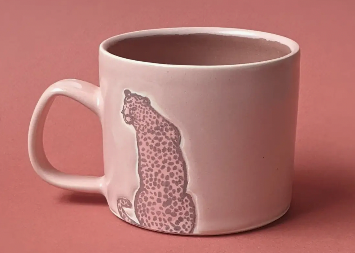 Ceramic + Cheetah Mug