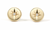 Petite Star Yellow Gold + Engraved Stud Earrings