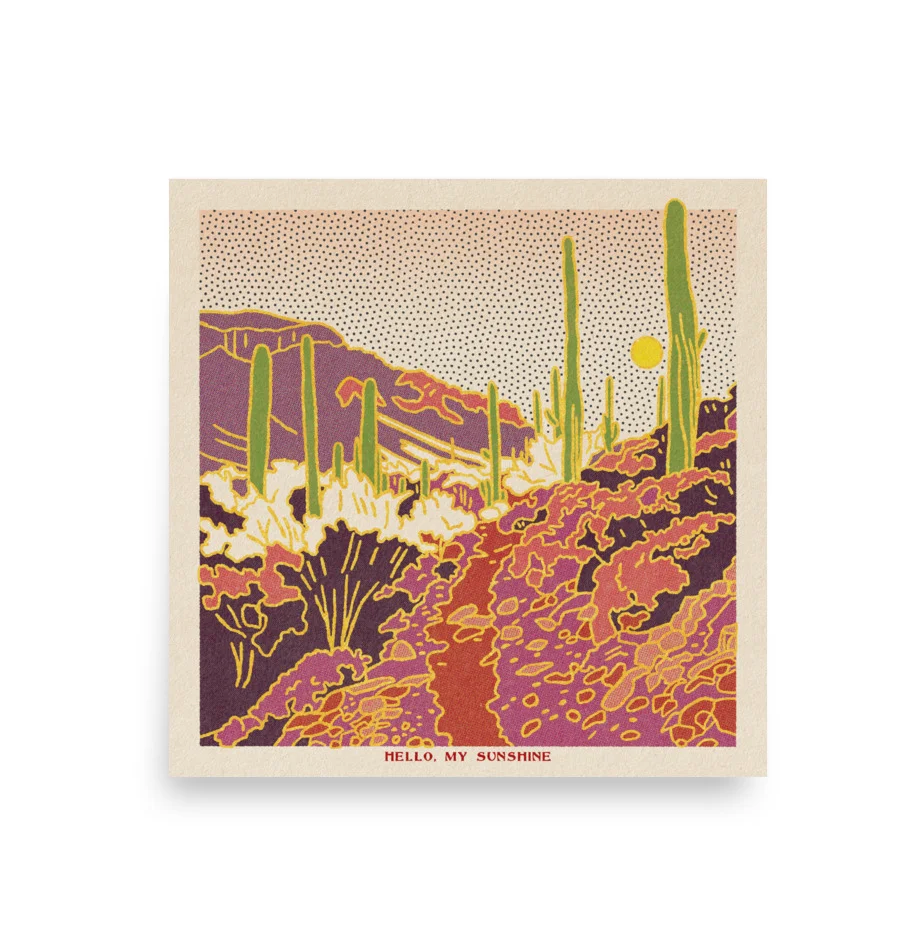 Desert Mountain Print + Hello, Sunshine