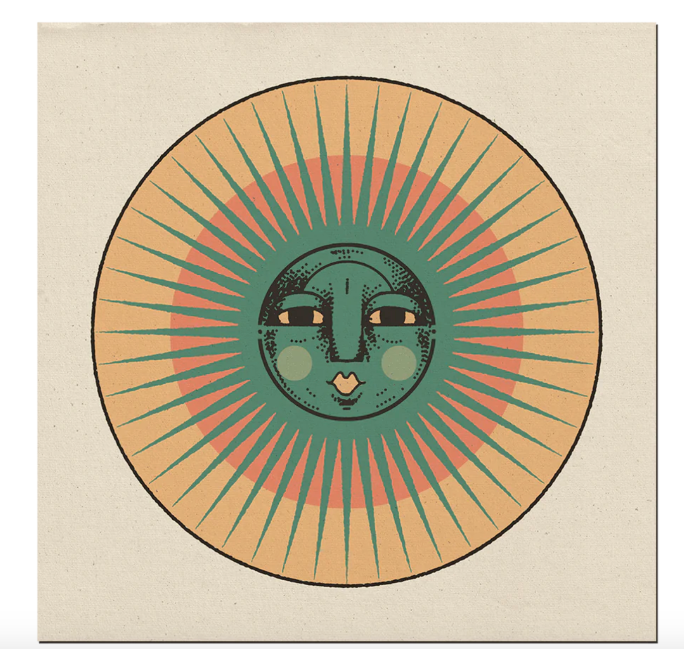Sun Face Print