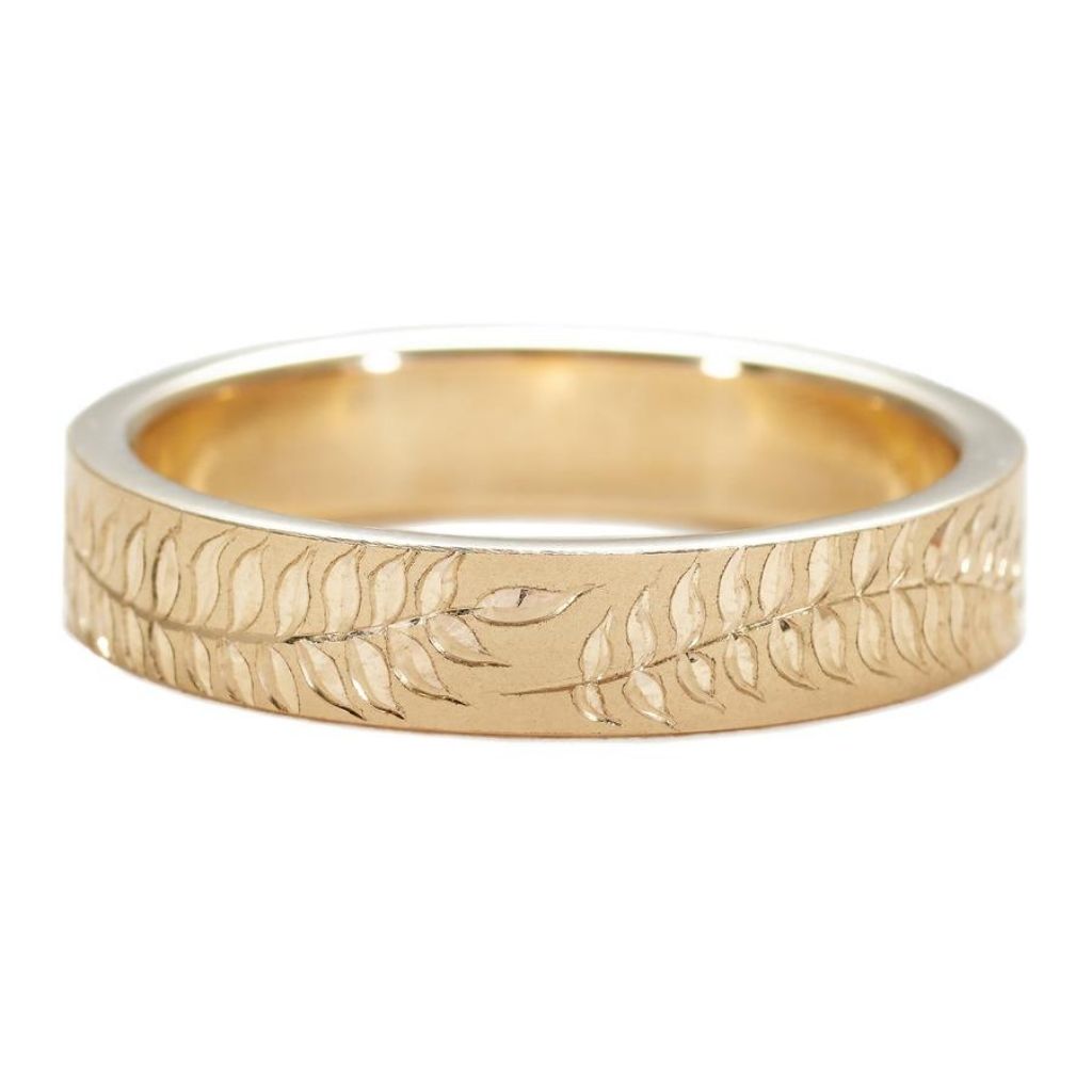 Laurel Leaves + Gold Band