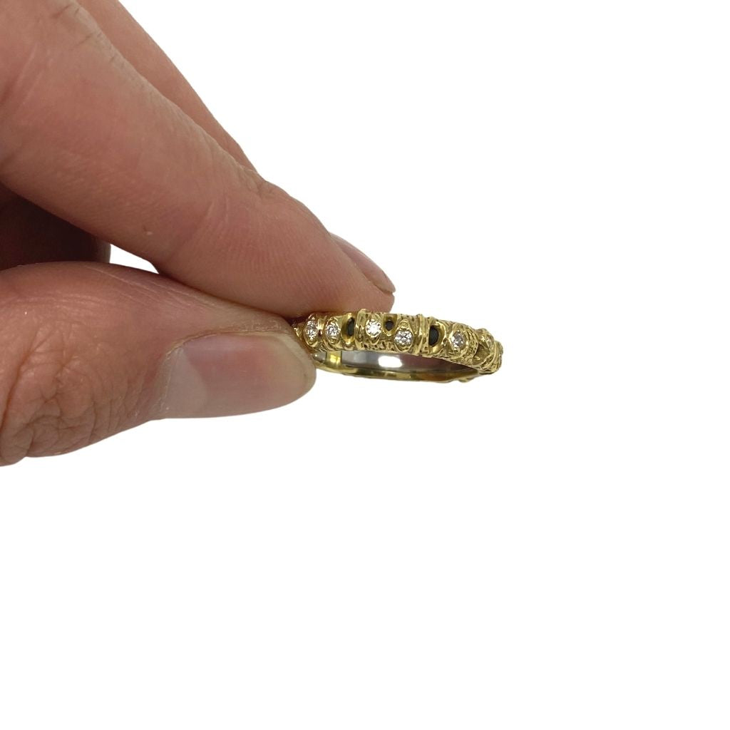 Aspen Layered Band + White Diamonds