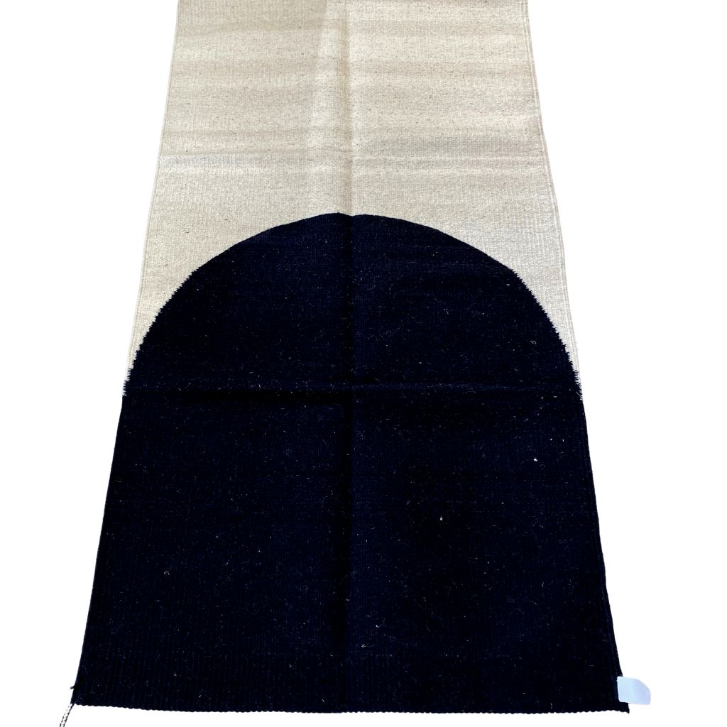 Woven Rug + Black Dome