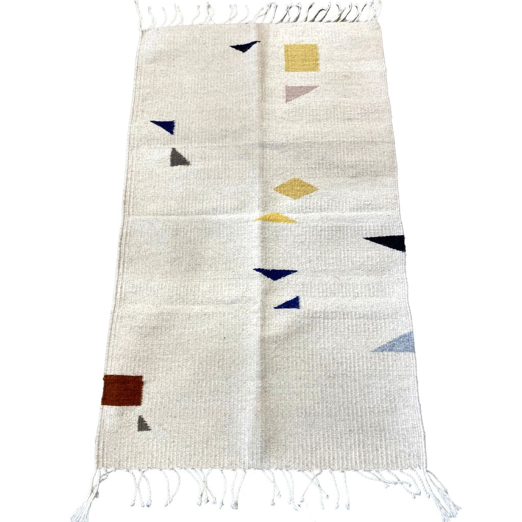 Woven Rug + Colored Specks