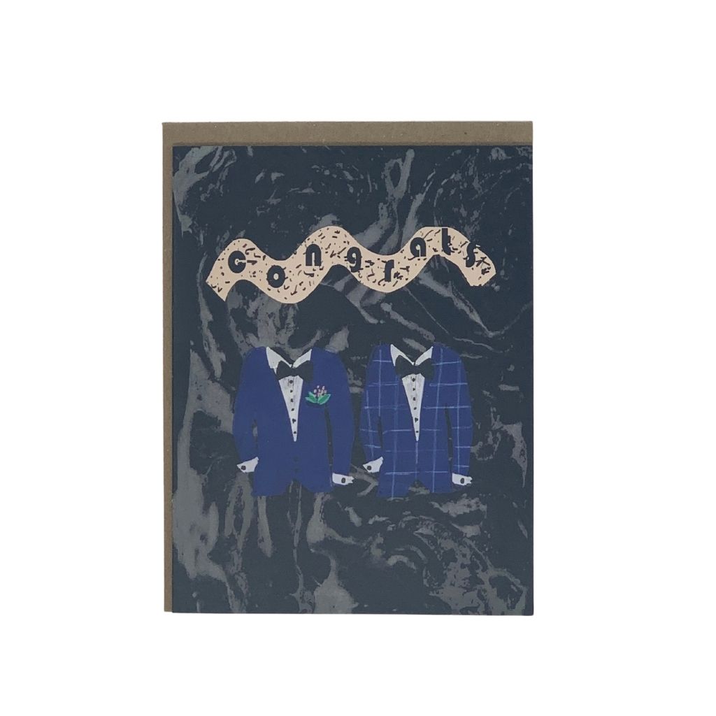Two Suits Wedding Card