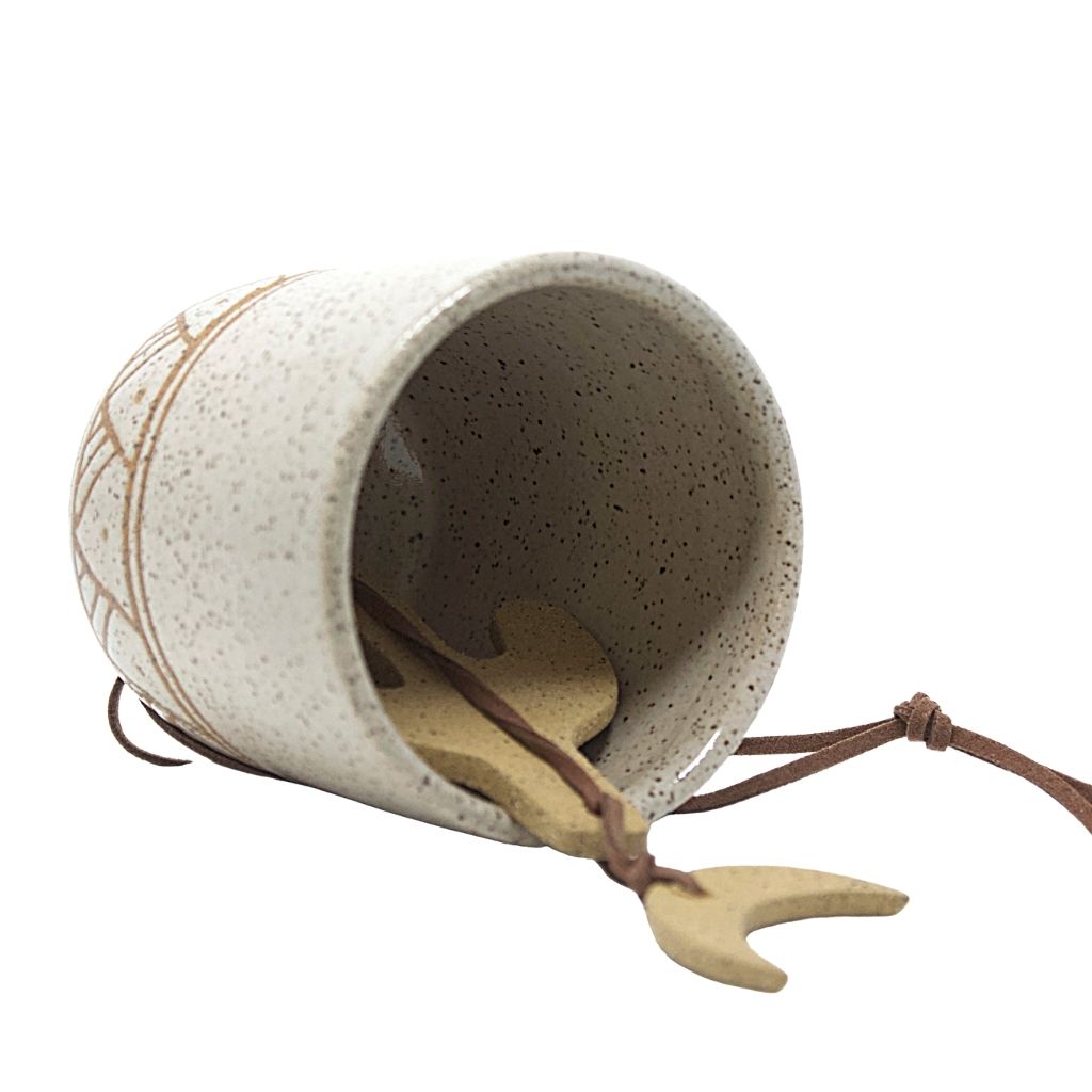 Ceramic Bell + Speckled White